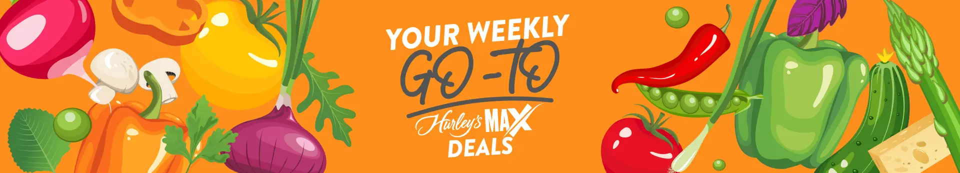 Hurley’s Market weekly go-to grocery deals featuring fresh vegetables and Hurley’s maX deals in Grand Cayman